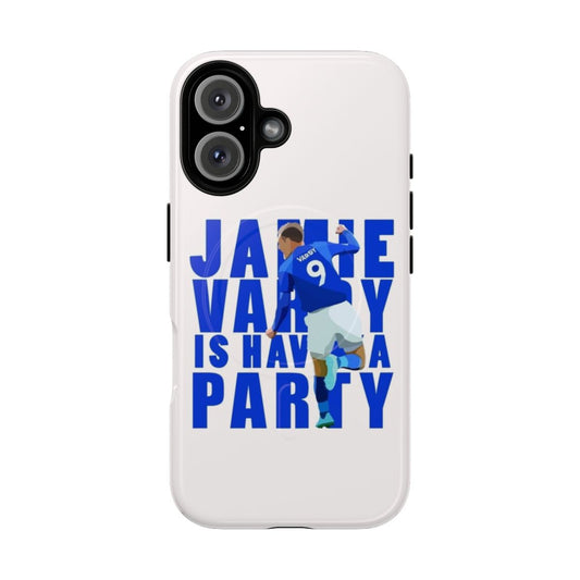 Artistic phone case design featuring Leicester City footballer Jamie Vardy