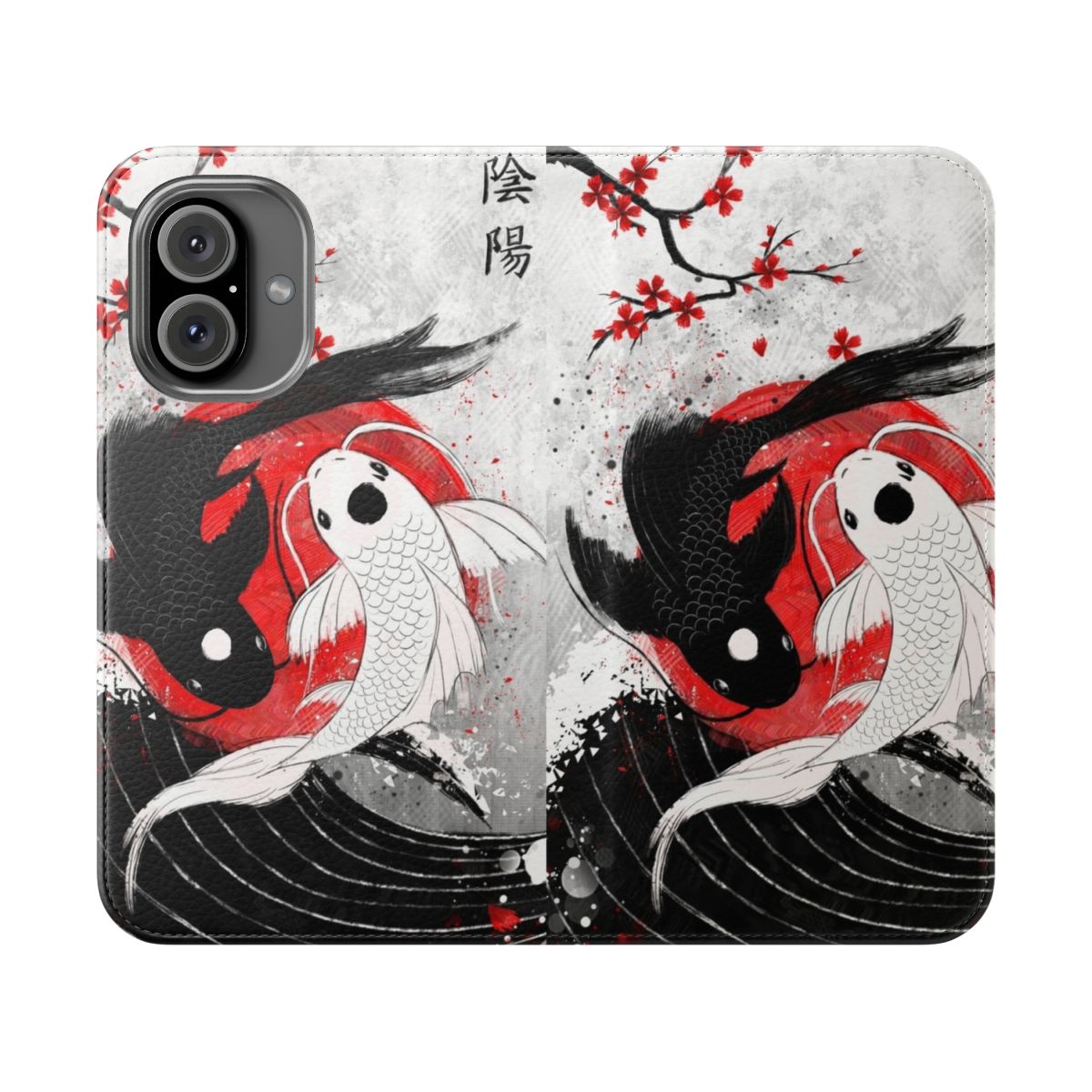 Yin Yang Koi Fish Flip Cover Phone Case