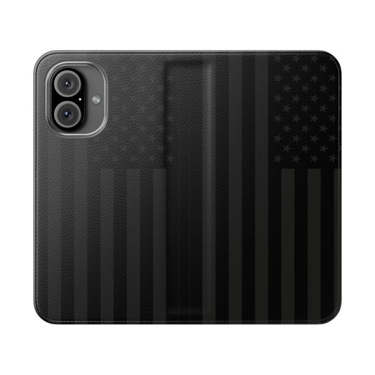 Blackout tactical USA flag phone case cover