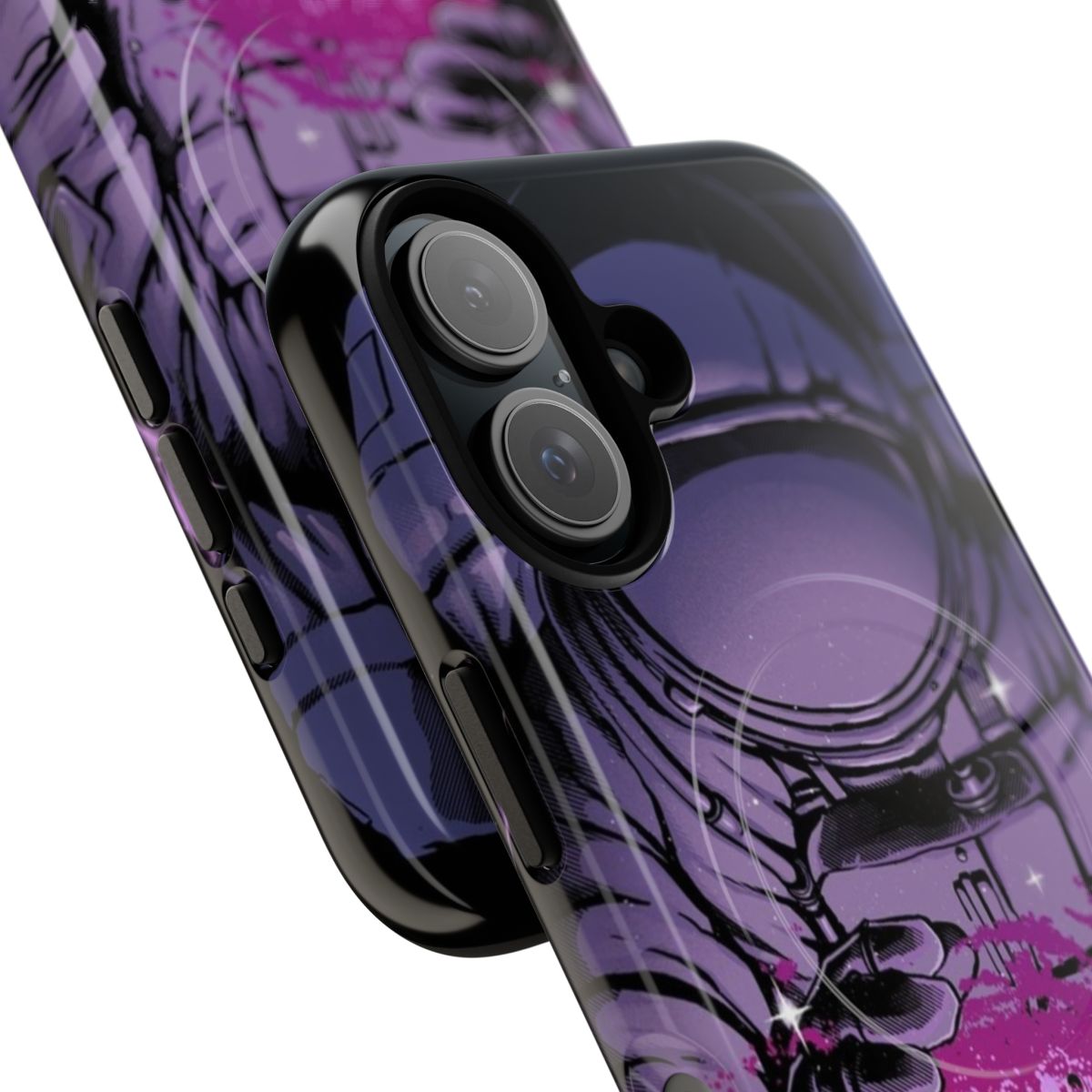 Deep space and galaxy themed magnetic phone case - Detail