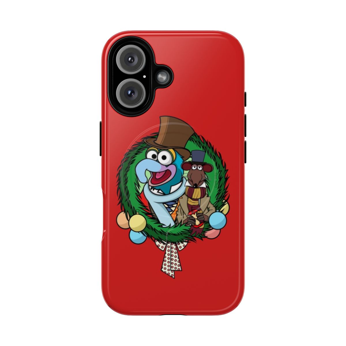 Muppet Christmas Carol inspired magnetic tough phone case with Charles Dickens and Scrooge design