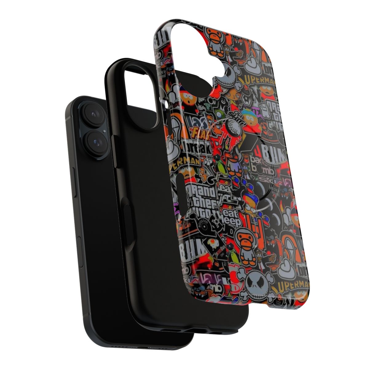 Vibrant and durable cartoon-themed magnetic phone case - Layers