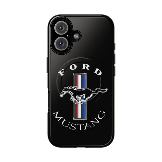 Colorful Magnetic Tough Phone Case with Ford Mustang Logo