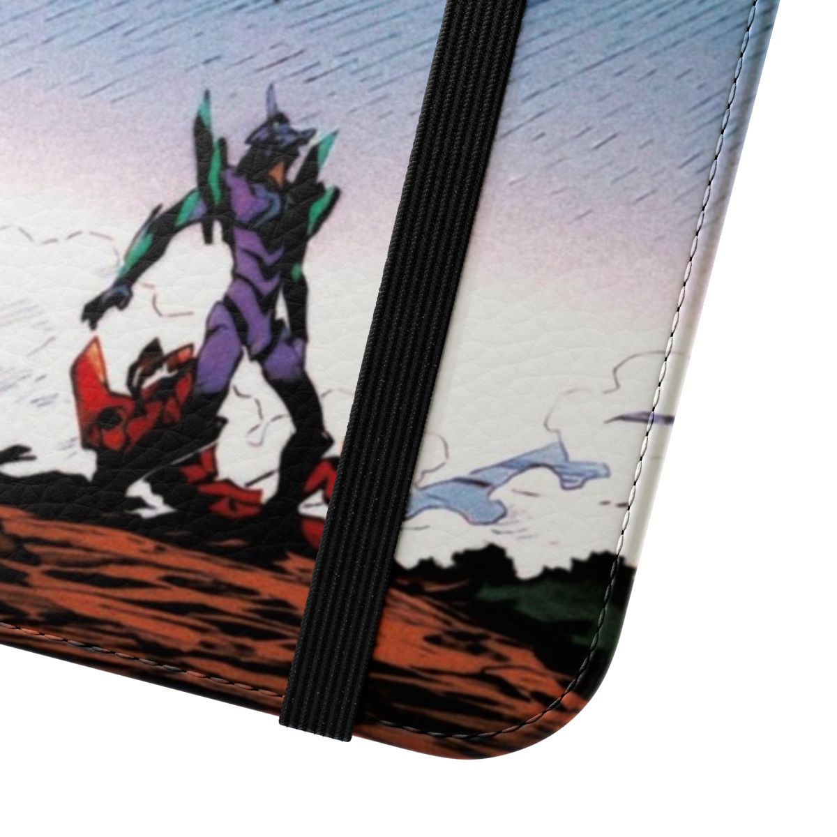 Anime-inspired Evangelion-style flip phone case - Close Up