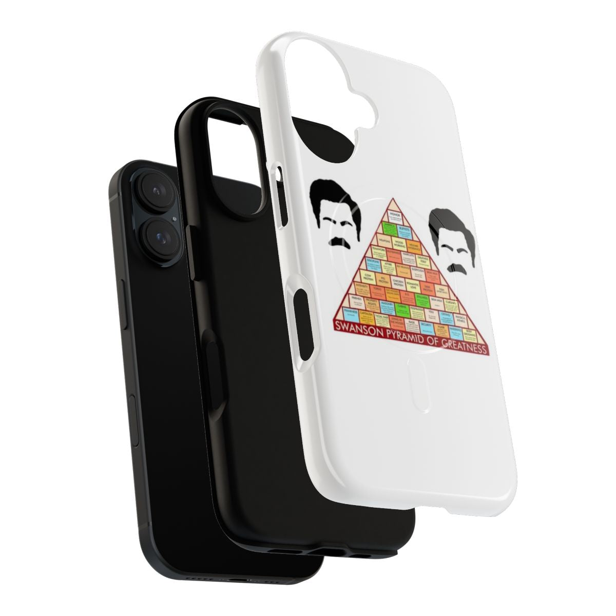 Durable phone case featuring the Swanson Pyramid of Greatness from the TV show Parks and Recreation - Layers