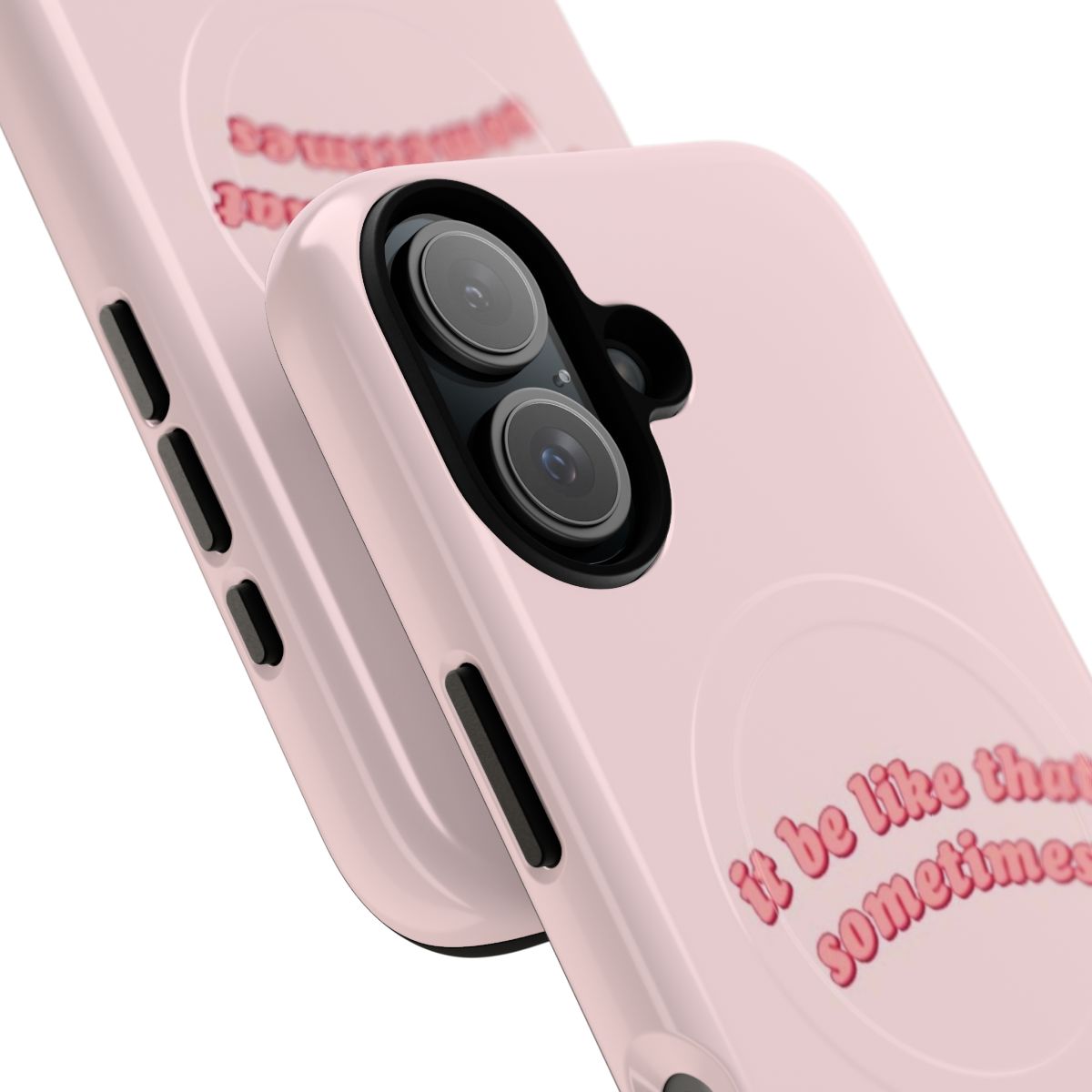 Trendy magnetic tough phone case with a humorous meme design - Detail