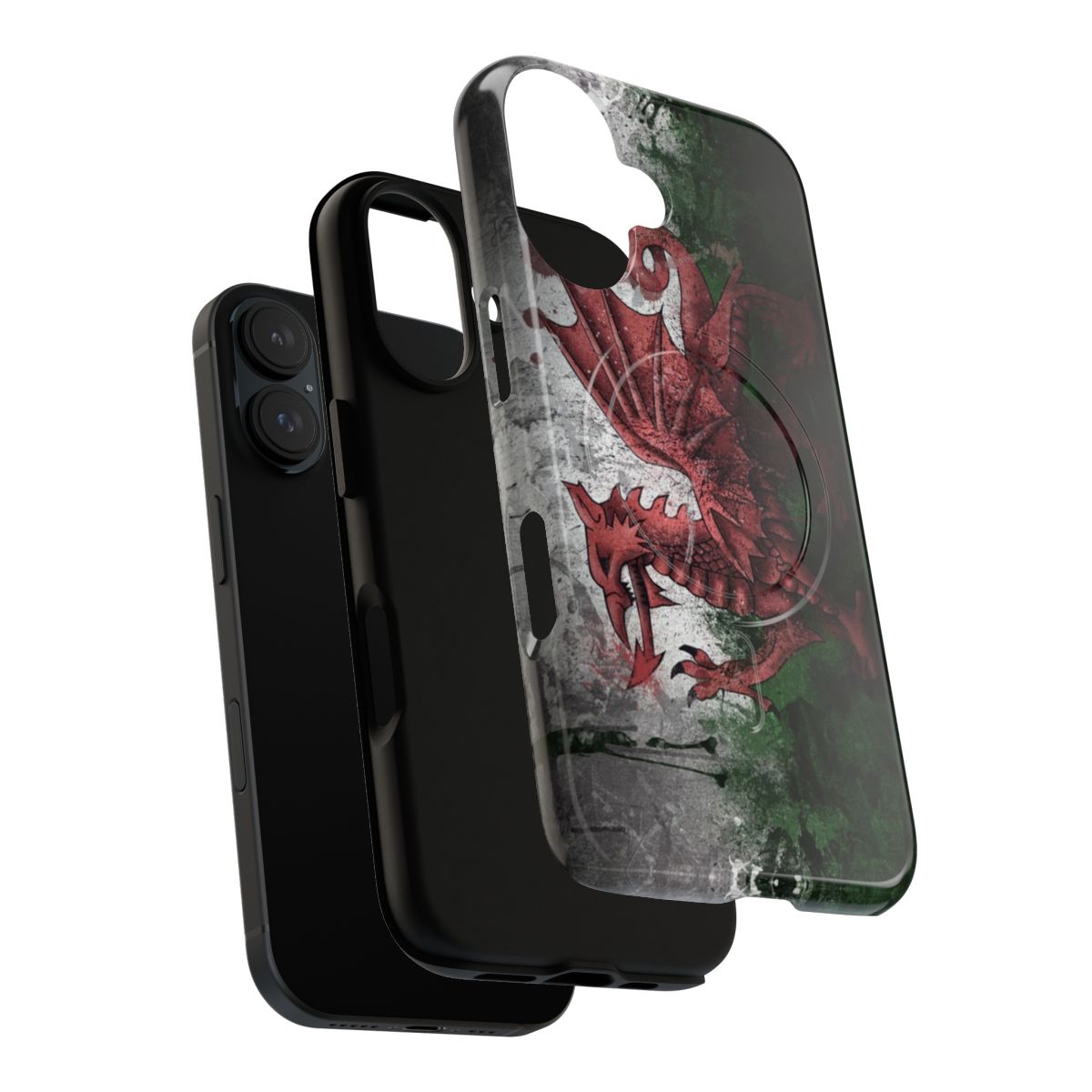 Welsh flag phone case with magnetic closure - Layers