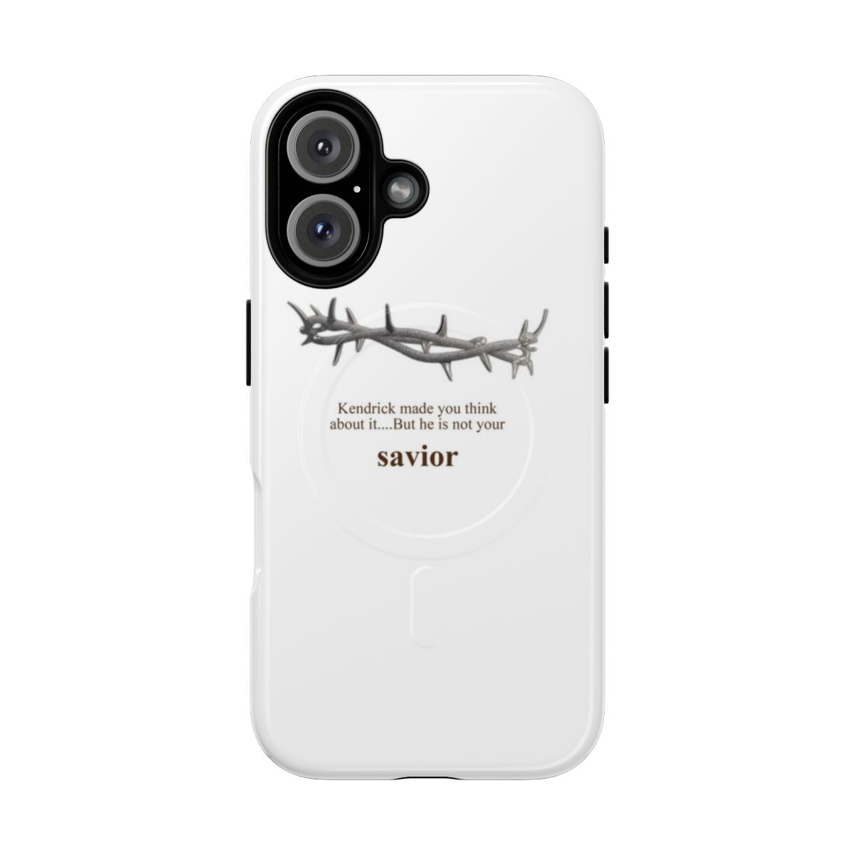 Artistic phone case with Kendrick Lamar's "Thorn of Crowns" design