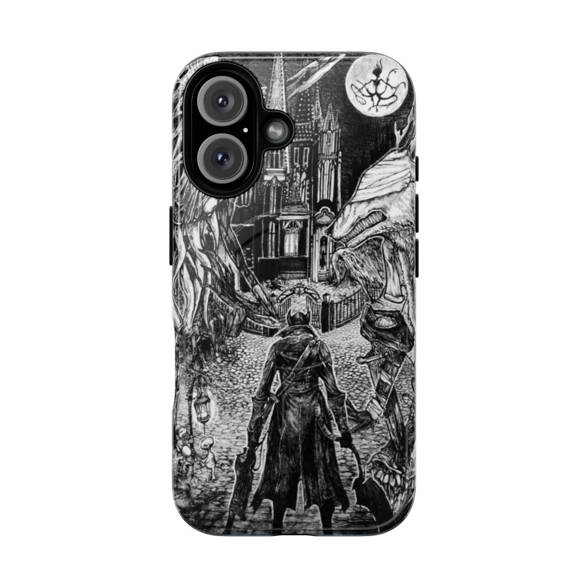 Bloodborne-inspired magnetic phone case with Amygdala design