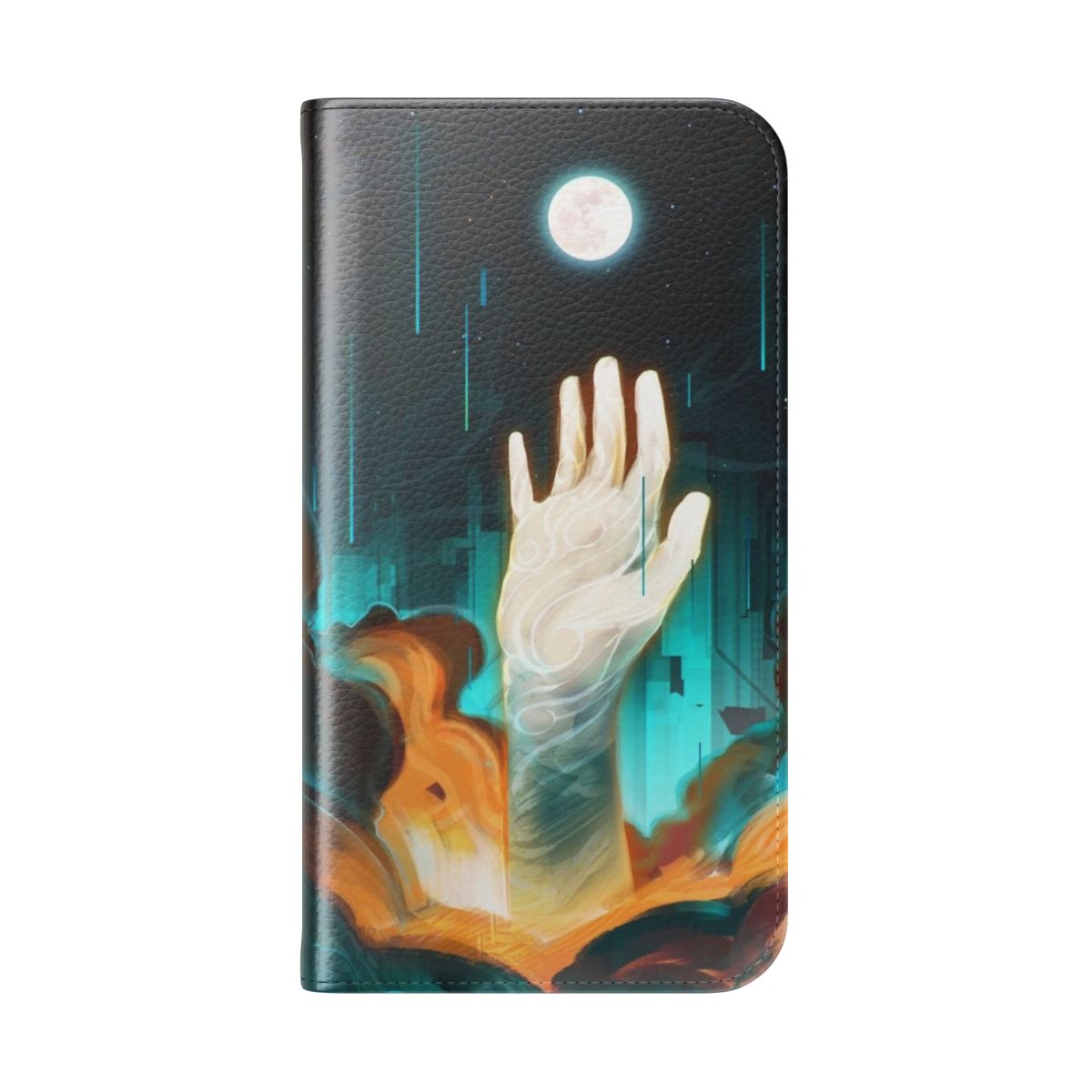 Reach Magical Flip Cover Phone Case with Surreal Nature Graphic - Folded Back