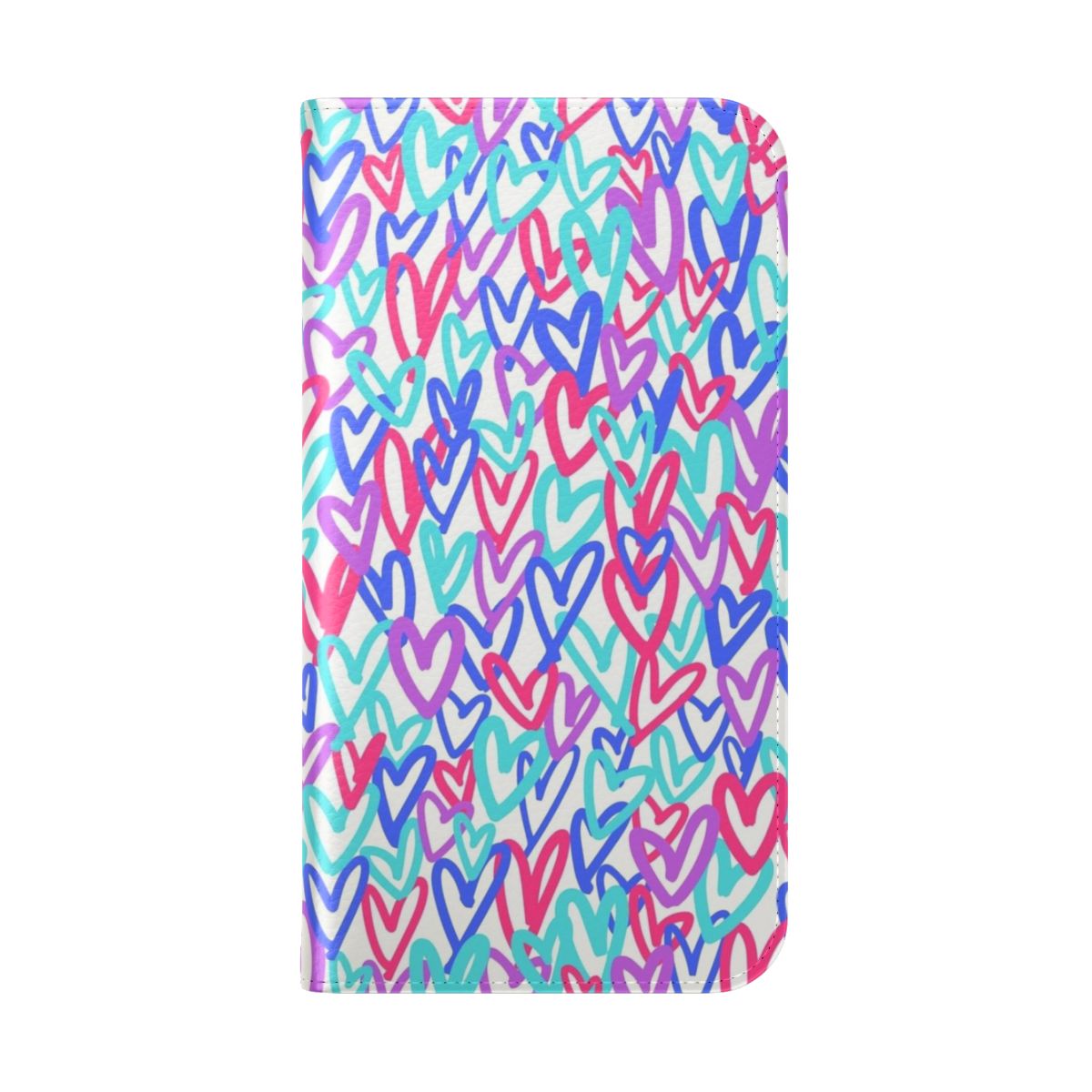 Preppy heart collage design on a phone case - Folded Back