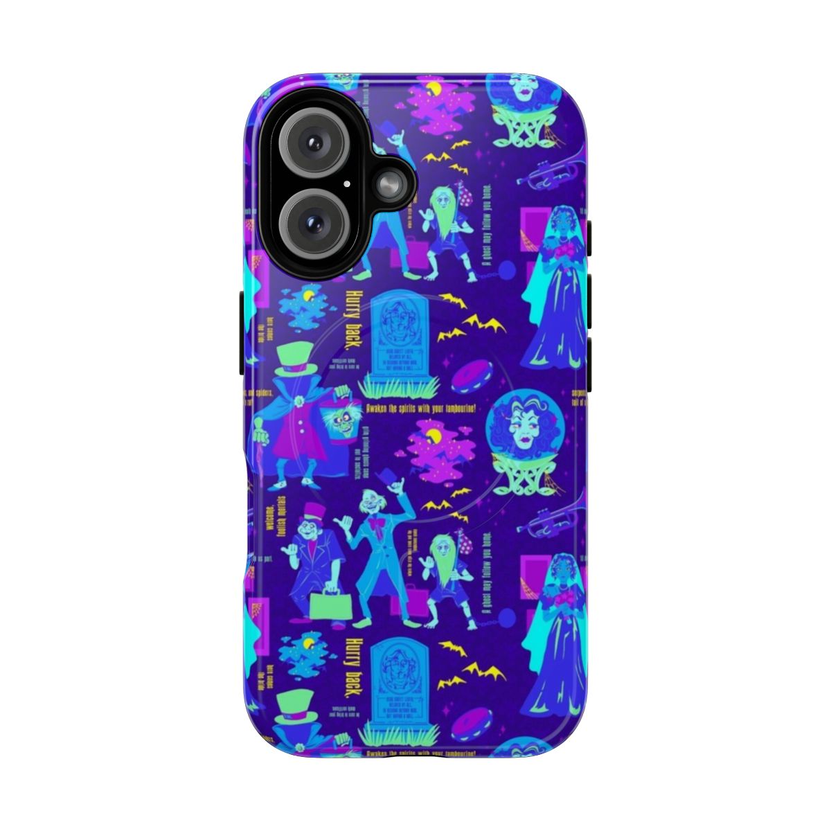 Haunted Magnetic Tough Phone Cases featuring iconic Haunted Mansion elements