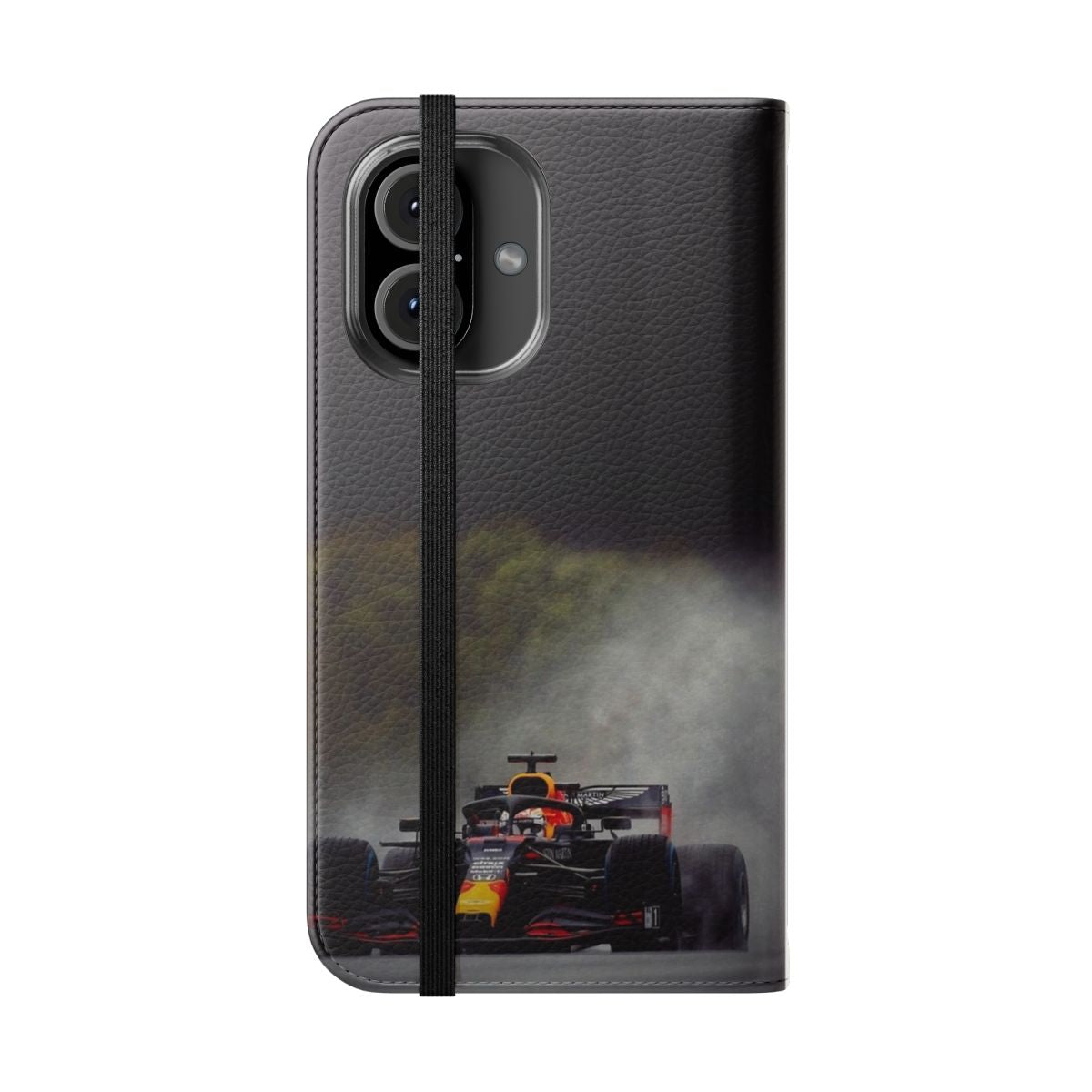 Max Verstappen Formula 1 phone case with sleek, protective flip cover design - Folded Front