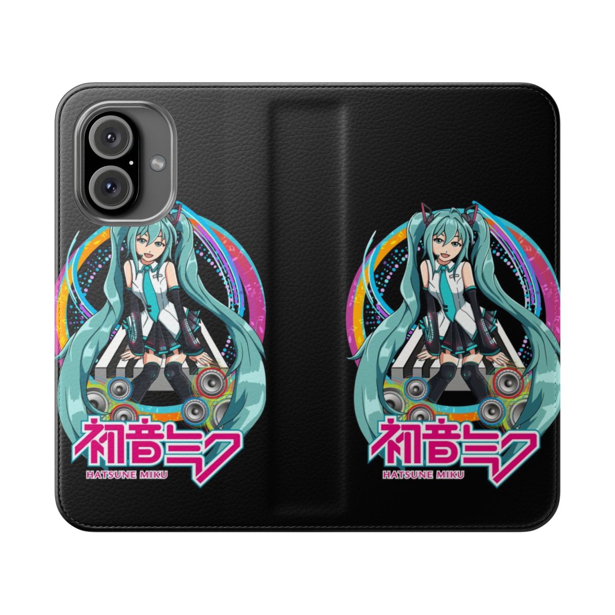 Flip cover phone case featuring the popular anime character Hatsune Miku