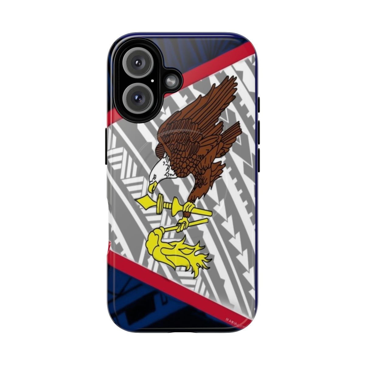 Vibrant American Samoa tribal flag graphic on a durable phone case for Galaxy smartphones