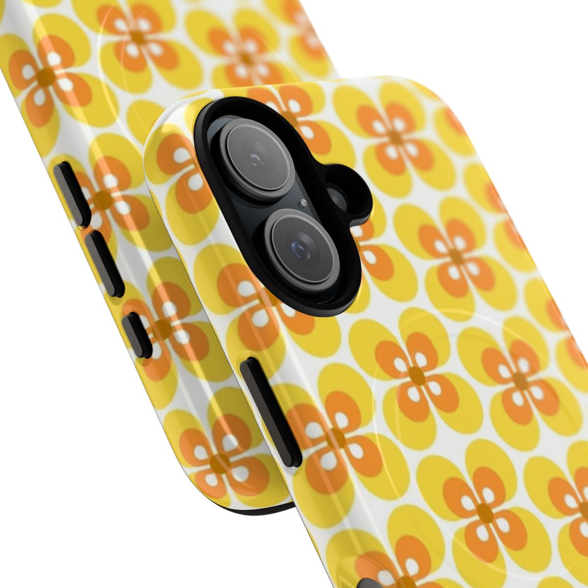 Vintage-inspired 70s-style minimalist phone case with a modern, contemporary design - Detail