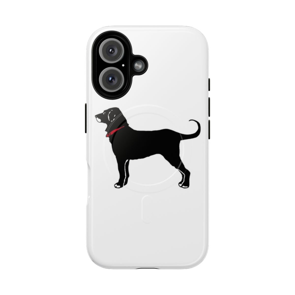 Black dog-themed magnetic phone case