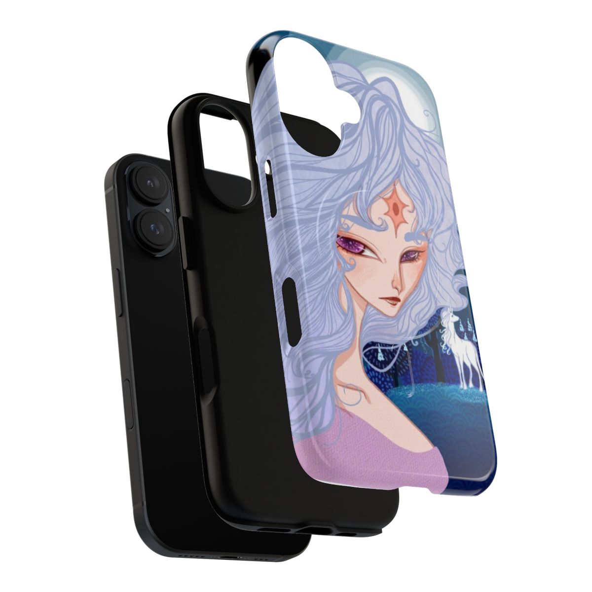 Unicorn phone case with colorful graphic design inspired by the classic fantasy story The Last Unicorn. - Layers