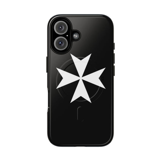 Magnetic Tough Phone Case featuring a medieval Hospitaller or Saint John design