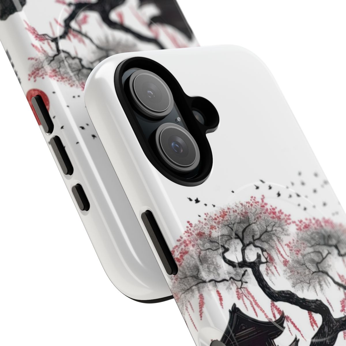 Vibrant Japanese Retro Art Magnetic Tough Phone Case - Detail