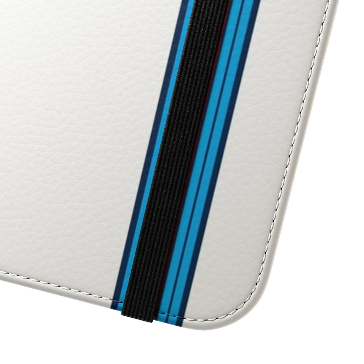 Martini-style racing strip pattern on a stylish phone case - Close Up