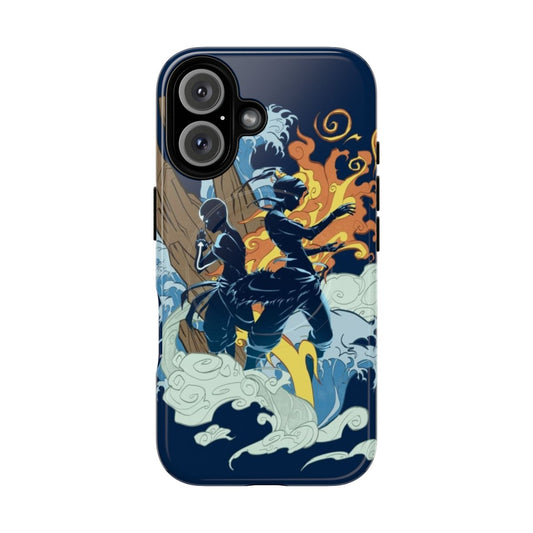 Magnetic tough phone cases displaying two avatars from the Avatar: The Last Airbender and The Legend of Korra series.