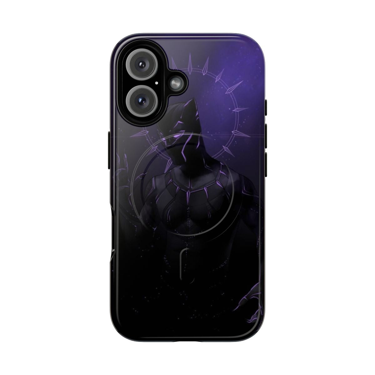 Magnetic panther-themed tough phone case