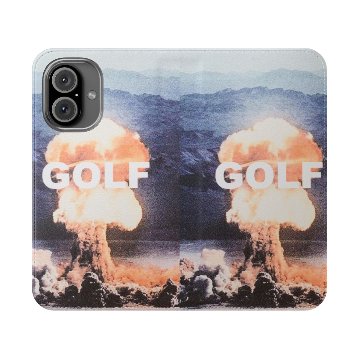 Golf Nuke inspired flip cover phone case for mobile devices