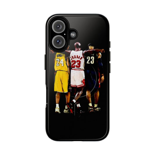 Kobe-inspired magnetic tough phone case with kawaii anime design