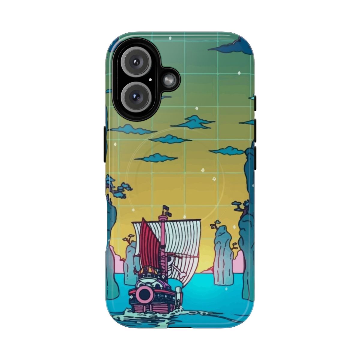 Retro Futurism-Inspired One Piece Magnetic Tough Phone Case