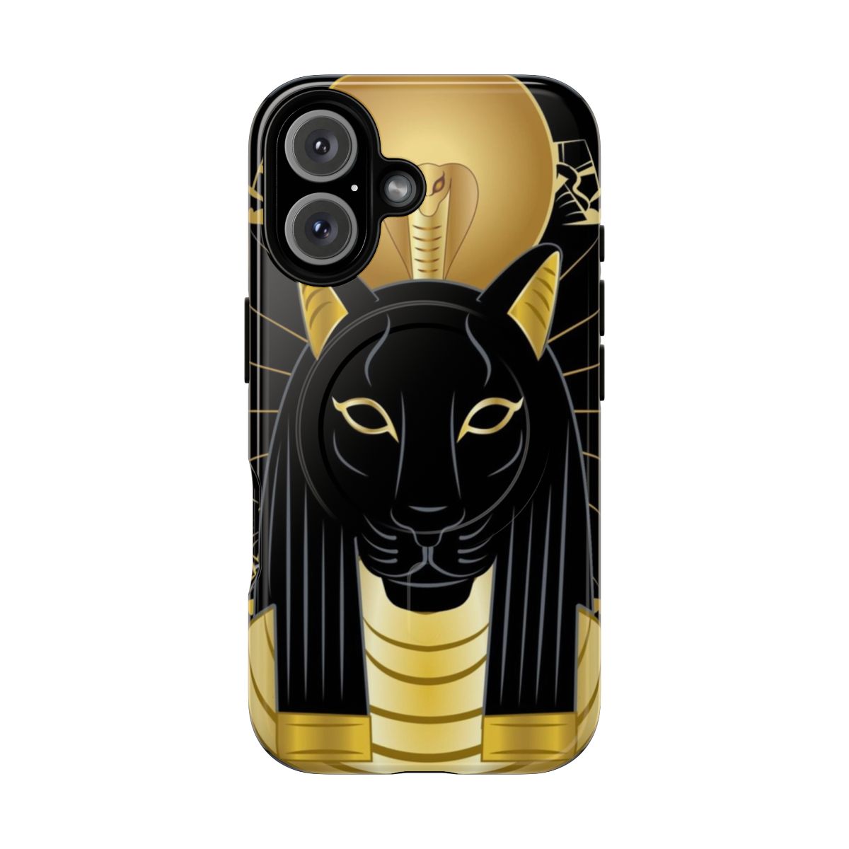 Magnetic tough phone case featuring the Egyptian lioness goddess Sekhmet