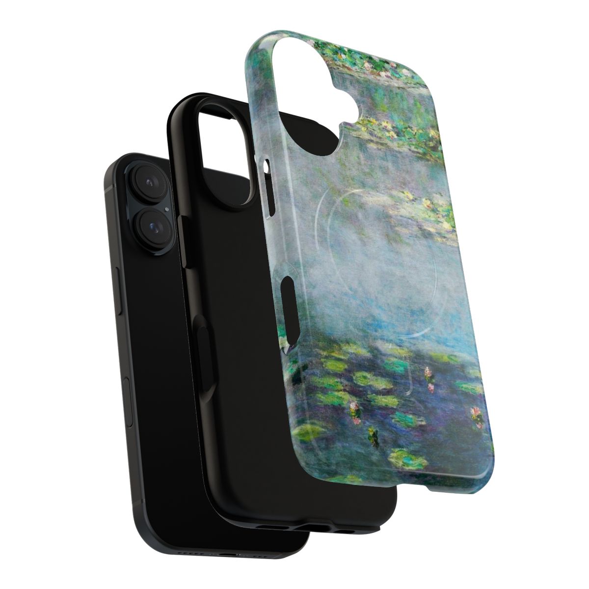 Vintage-inspired phone case featuring Claude Monet's famous 1906 oil painting "Water Lilies" - Layers