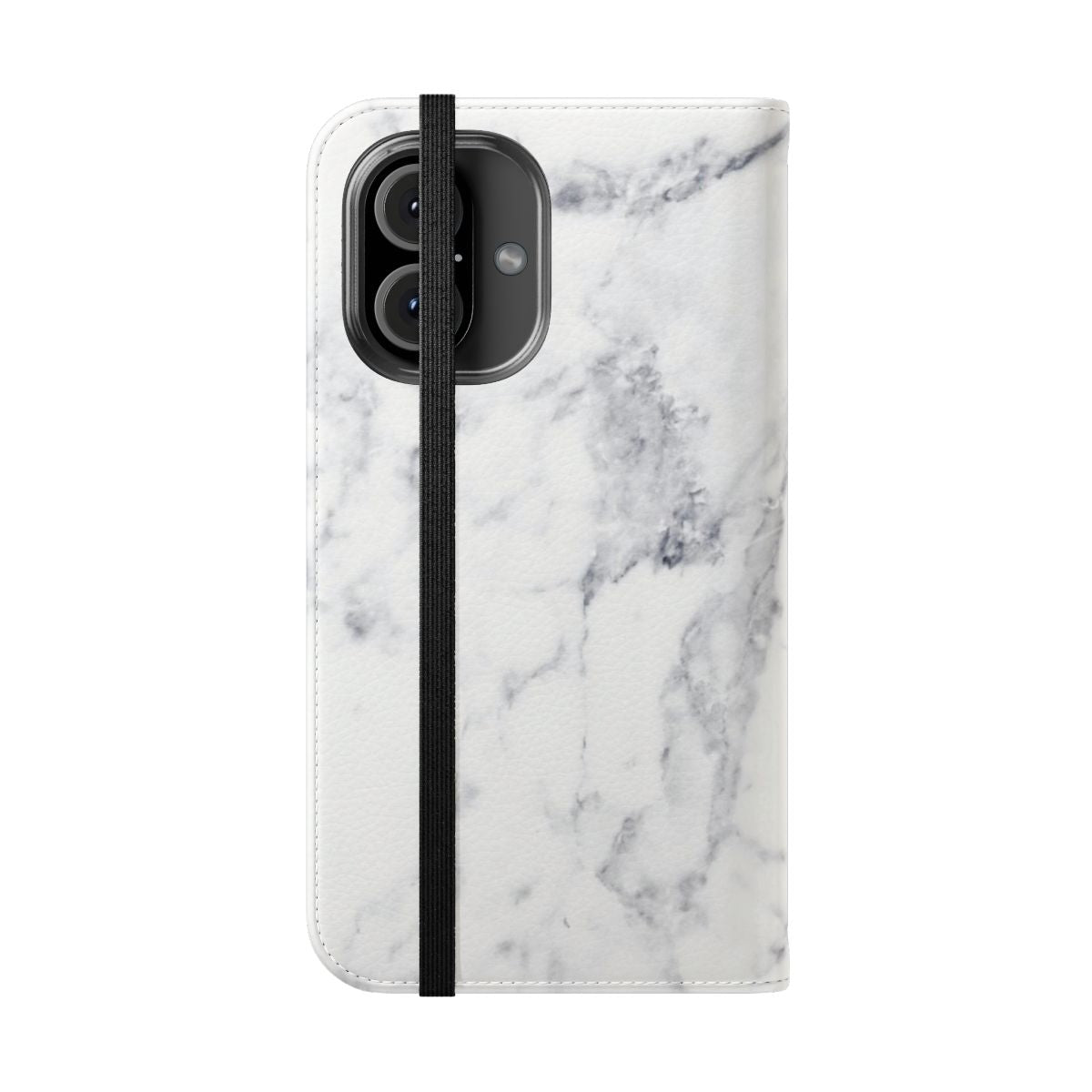 White marble pattern phone case - Folded Front