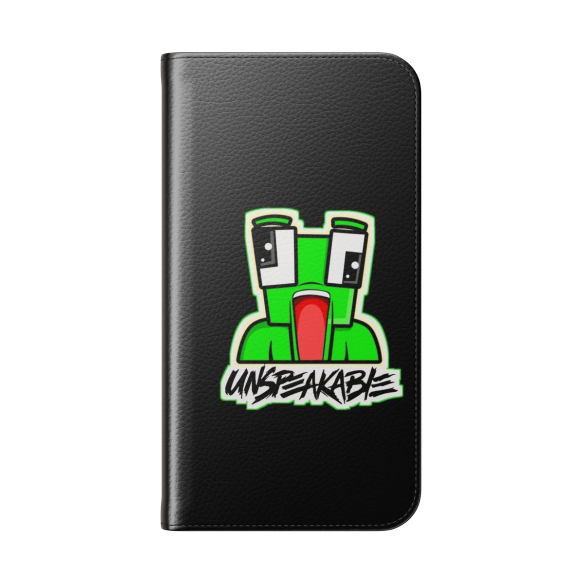 Unspeakable inspired 3D flip cover phone case with cool gaming and YouTube branding - Folded Back