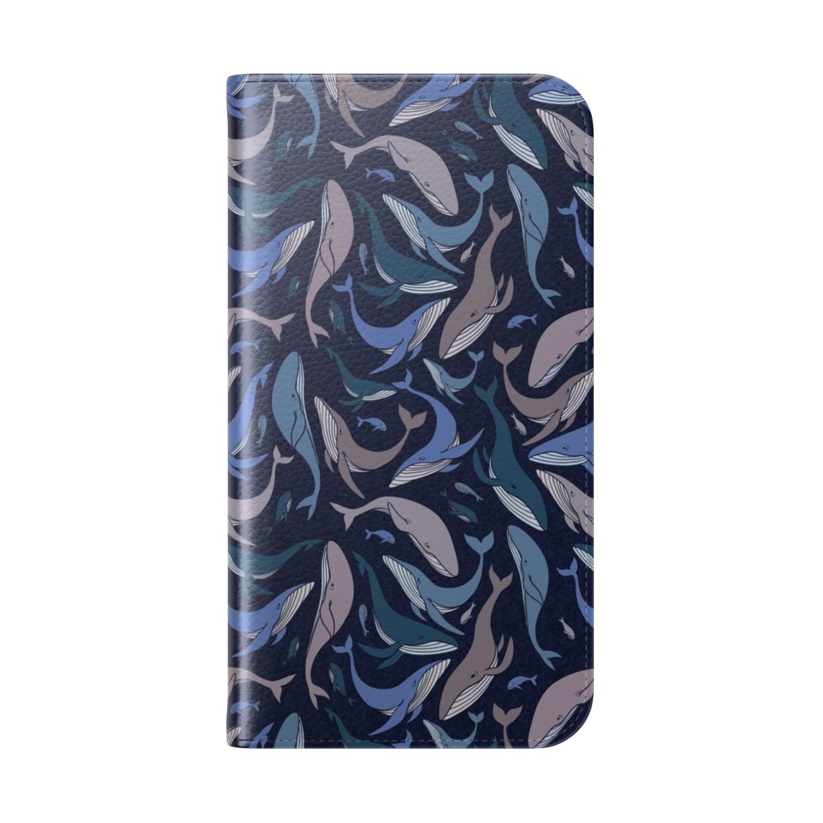 Colorful abstract whale pattern phone case - Folded Back