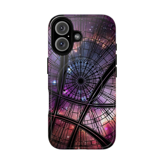 Magnetic tough phone case with a window design inspired by Doctor Strange