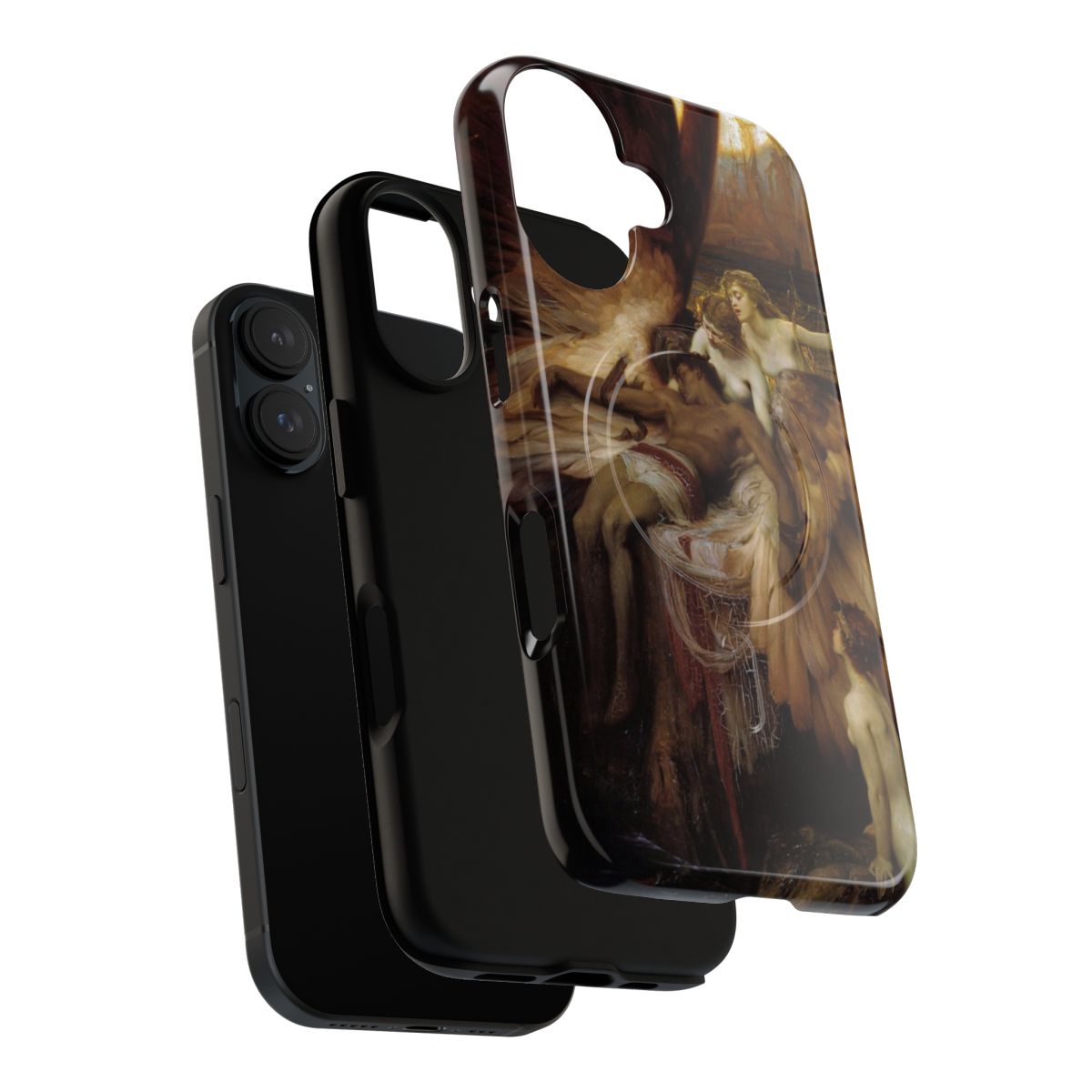 Magnetic tough phone case with the artwork "The Lament for Icarus" by Herbert James Draper - Layers