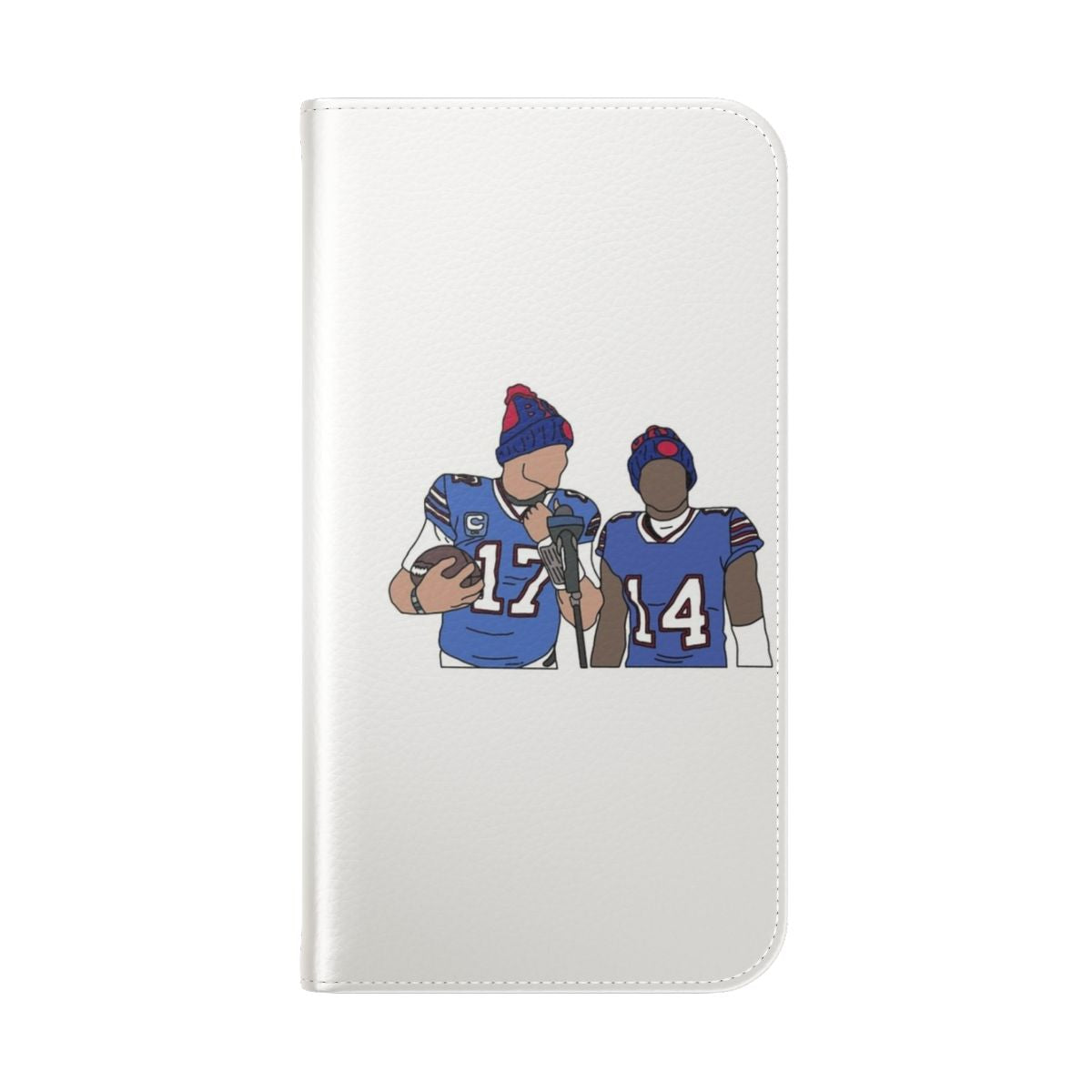 Buffalo Bills inspired phone case featuring Josh Allen and Stefon Diggs - Folded Back