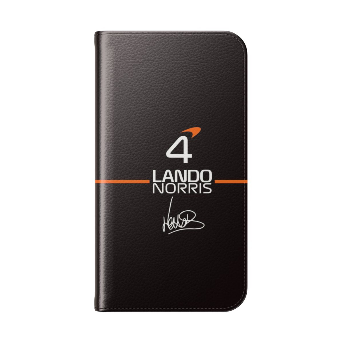 Lando Norris Inspired Phone Case with Flip Cover Design - Folded Back