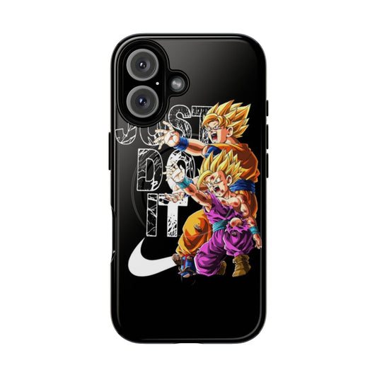 Dragonball Z inspired phone case featuring Goku and Gohan performing the Kamehameha energy wave