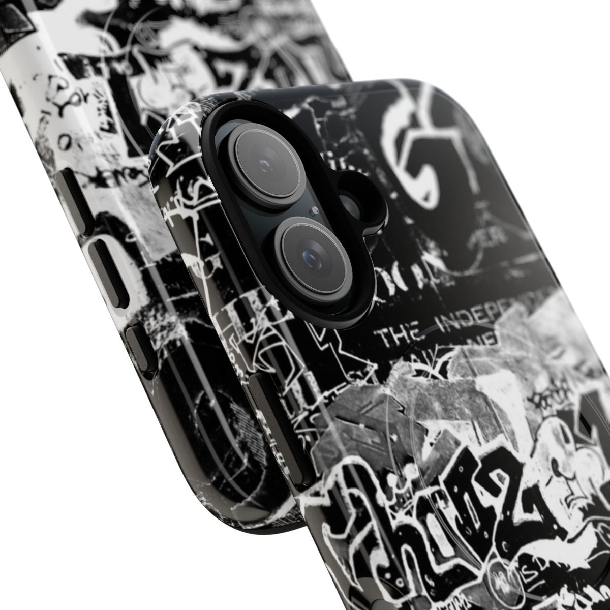 Vibrant graffiti-style artwork on a protective magnetic tough phone case - Detail