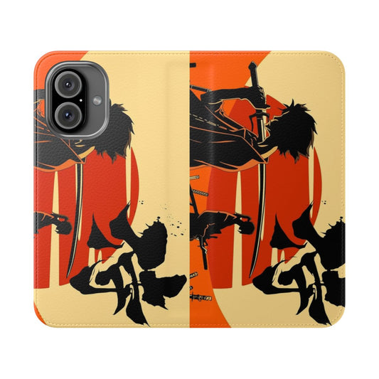 Sunset Samurai-Themed Flip Cover Phone Case