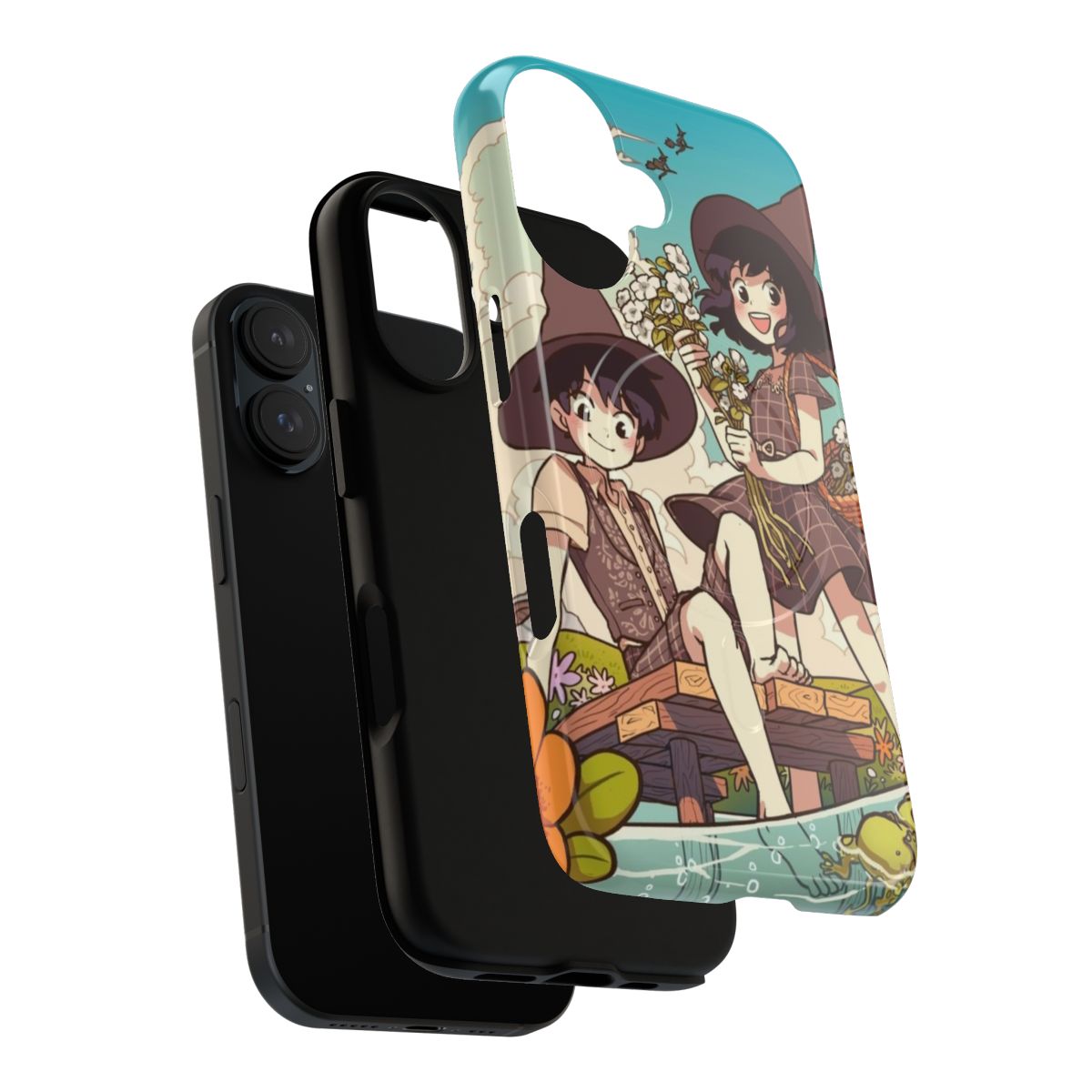 Magnetic phone case with Spring Wytte twins design - Layers