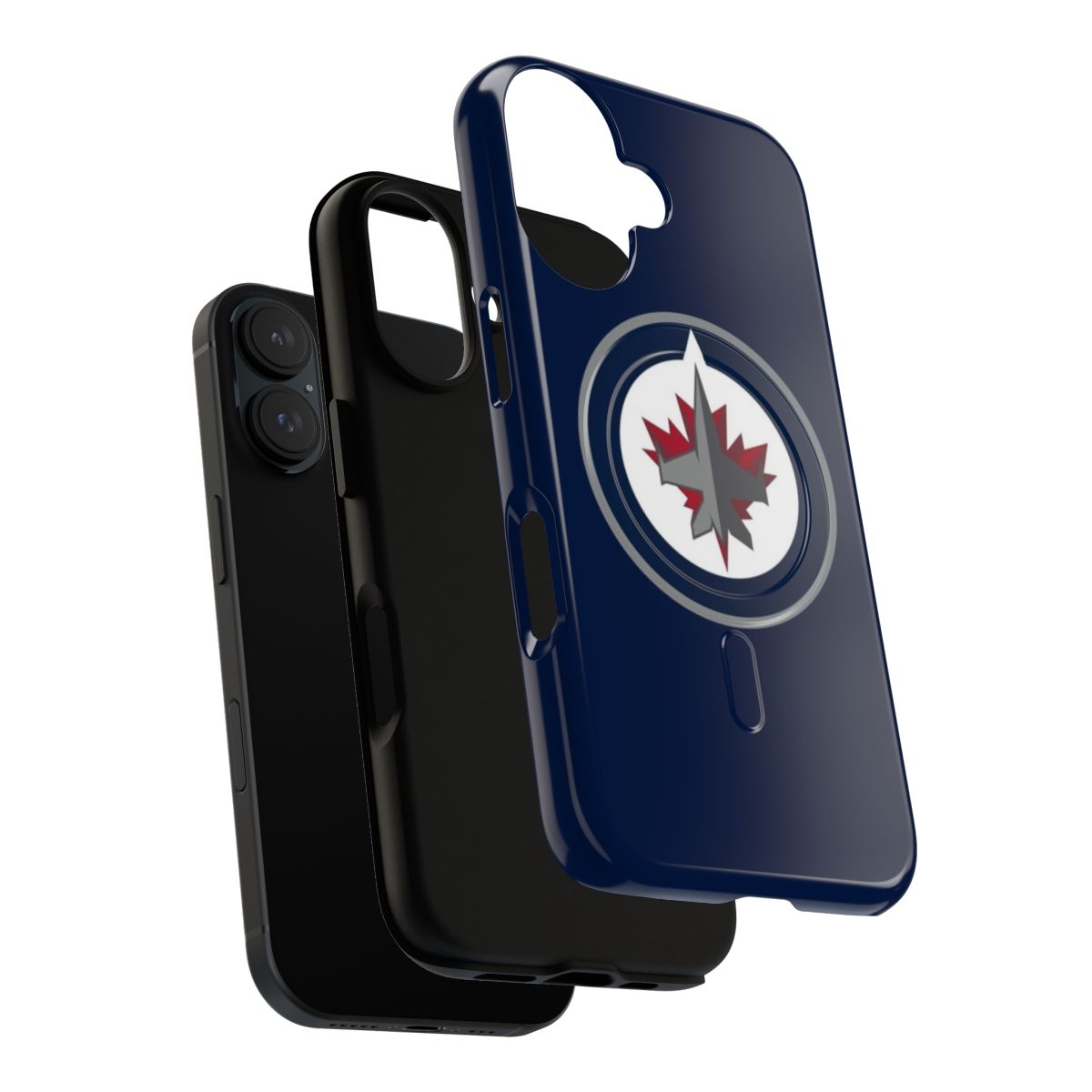 Magnetic Tough Phone Case with Jets Hockey Team Logo - Layers