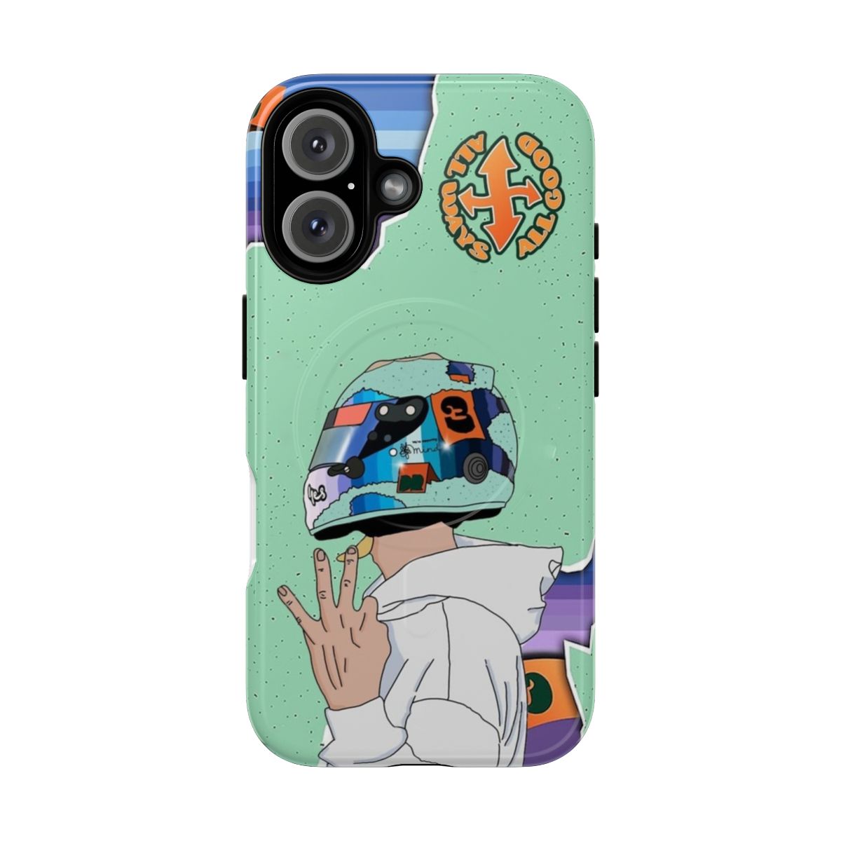 Durable phone case featuring Daniel Ricciardo's name and team colors