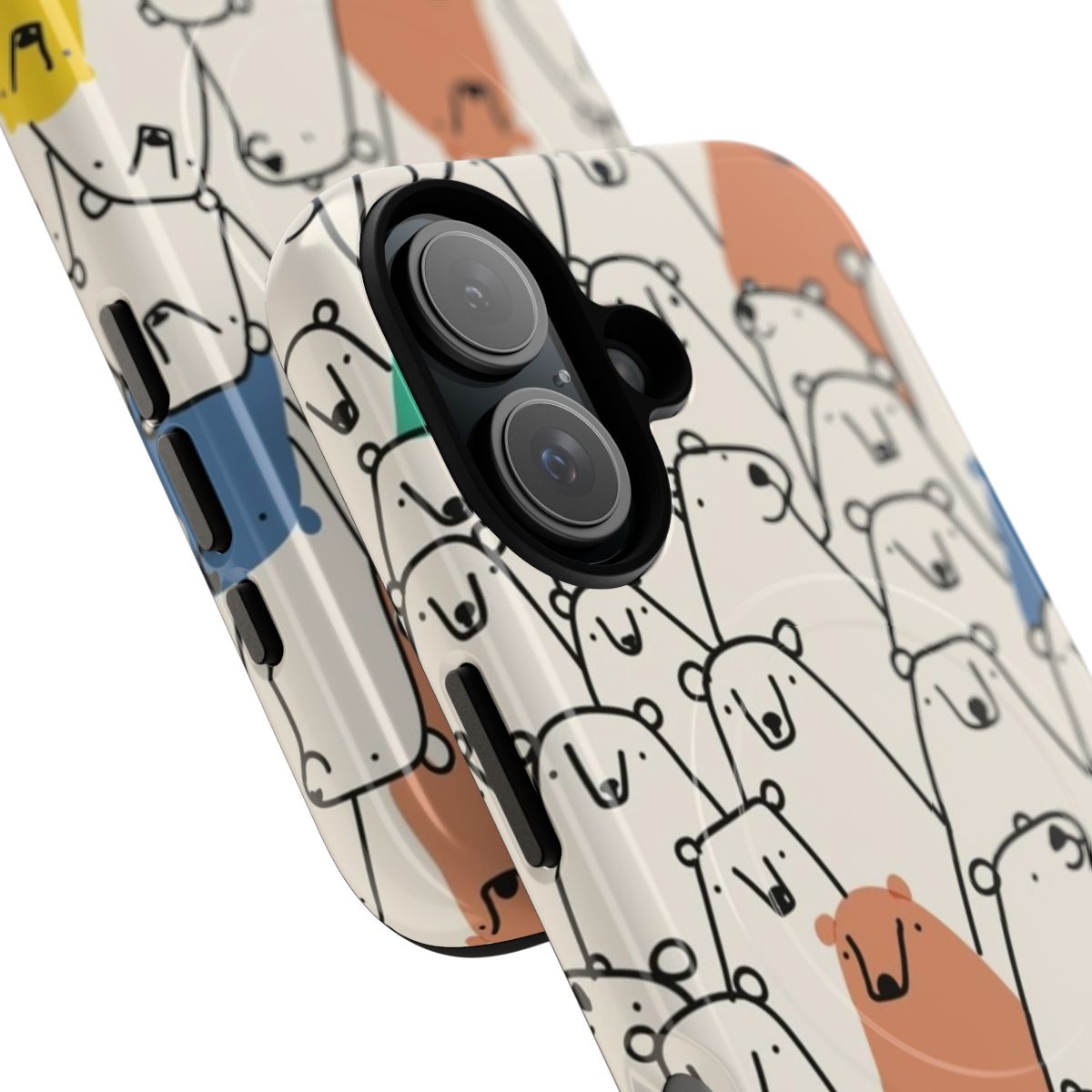 Phone case with a cute bear pattern design - Detail