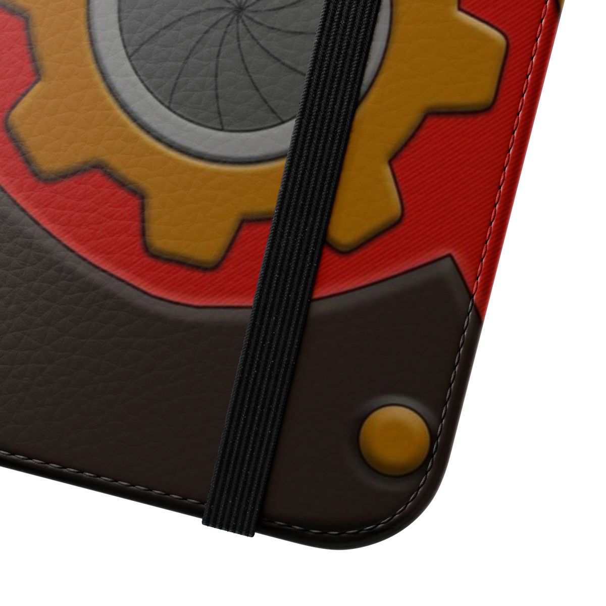 Kingdom Hearts 3 inspired flip phone case with camera lens design featuring Sora's character - Close Up