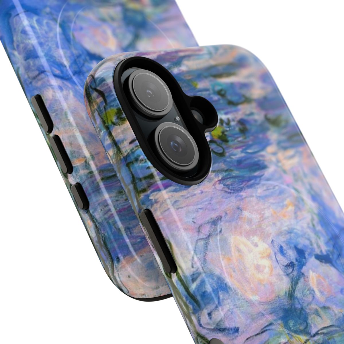 Artistic phone case featuring Monet's iconic water lily painting - Detail