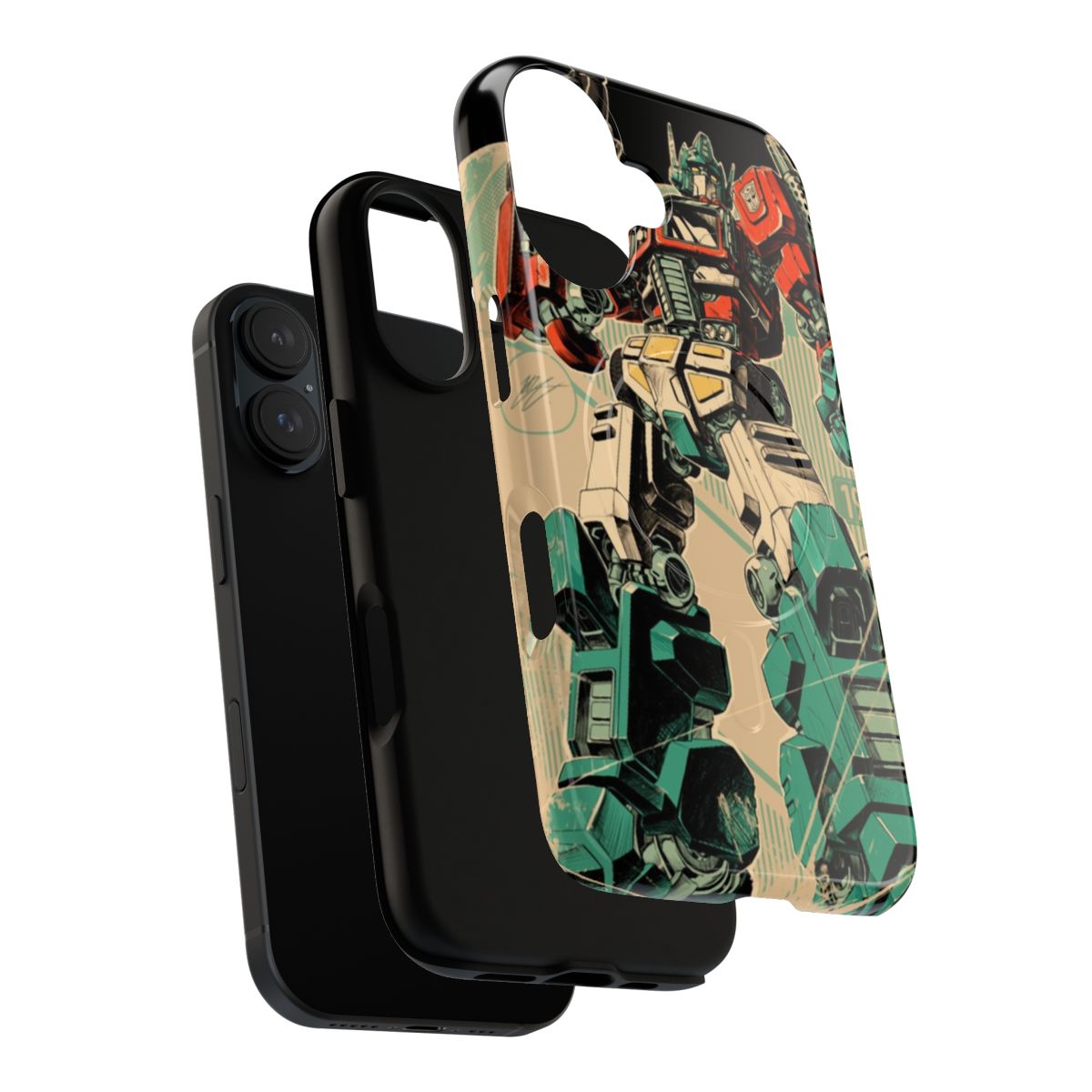 Retro-inspired Transformers Optimus Prime magnetic tough phone case - Layers