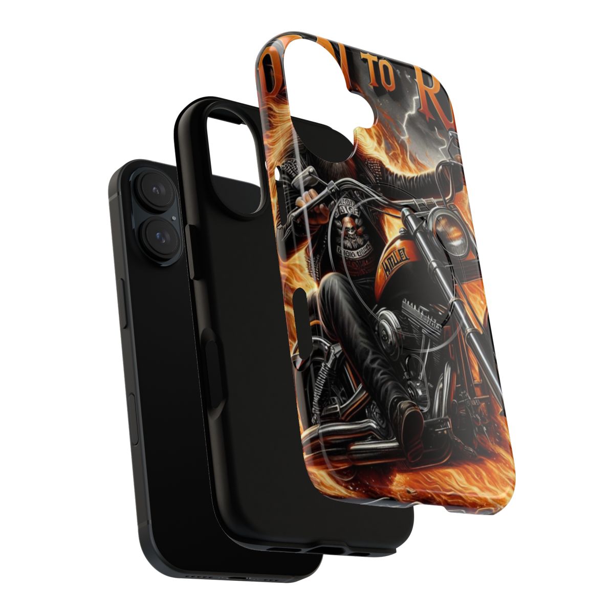 Motorcycle-inspired phone case with a tough, magnetic design for riders - Layers